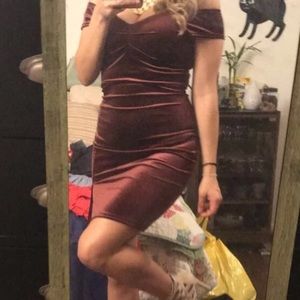 Burgundy dress